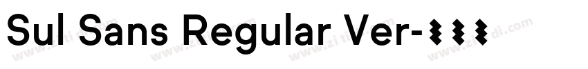 Sul Sans Regular Ver字体转换